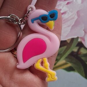 Pink Flamingo Keychain